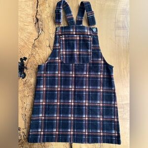 art class Girl’s Plaid Corduroy Overalls Skirt